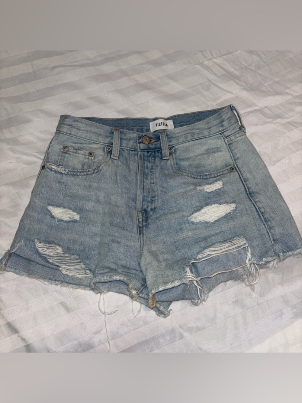Pistola Light Wash Denim Shorts